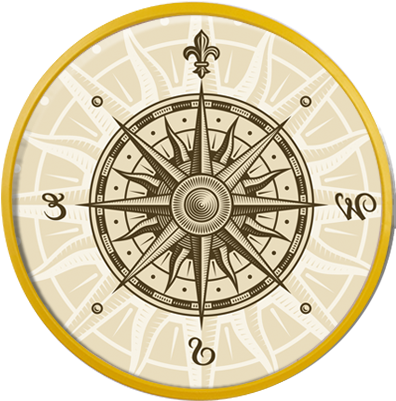 Old Compass Rose Vector (657x600), Png Download