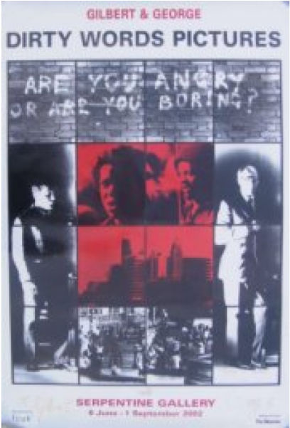 Are You Angry Or Are You Boring - Gilbert And George Dirty Words (600x600), Png Download