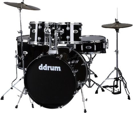 Ddrum D Pbk Acoustic Drumset Complete Black - Ddrum D2r Blk Spkl (510x600), Png Download