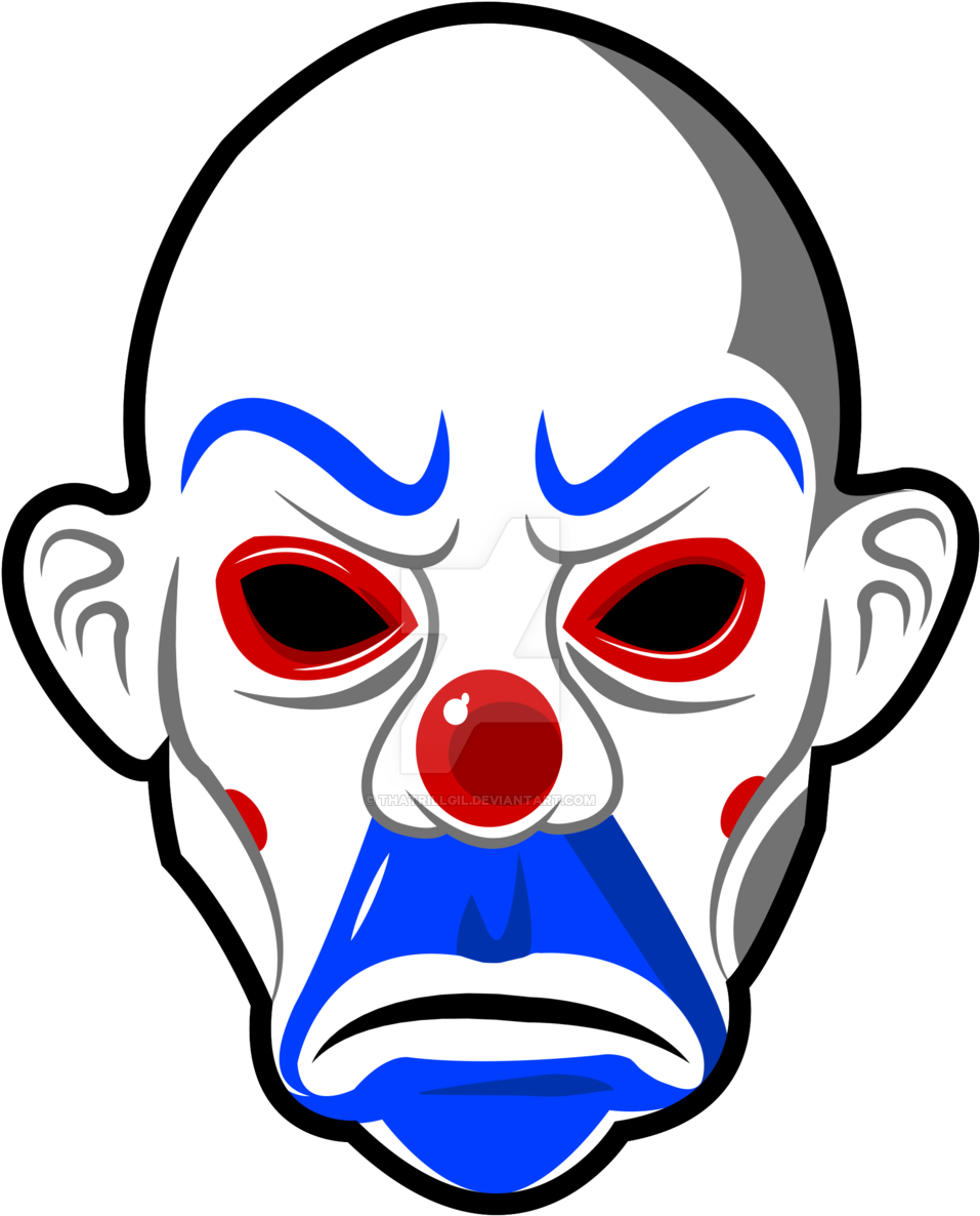 Download Clown Mask By Thatrillgil On Deviantart - Joker Clipart Dark Knight (1024x1295), Png Download