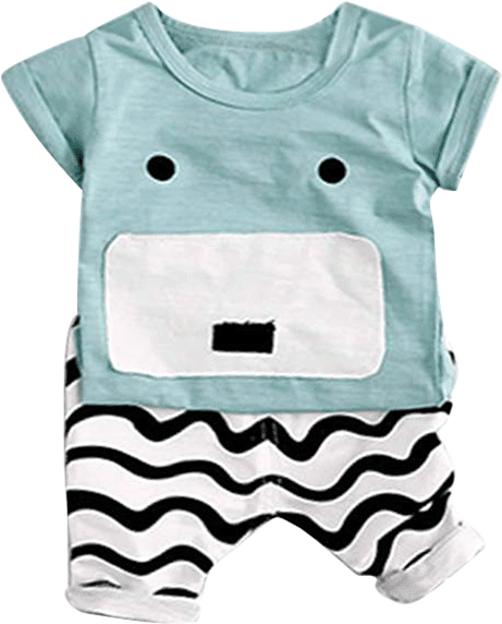 Petite Bello Summer Set Green / 12-18 Months Cute Animals - China Garments 2017 Baba Piece (600x600), Png Download