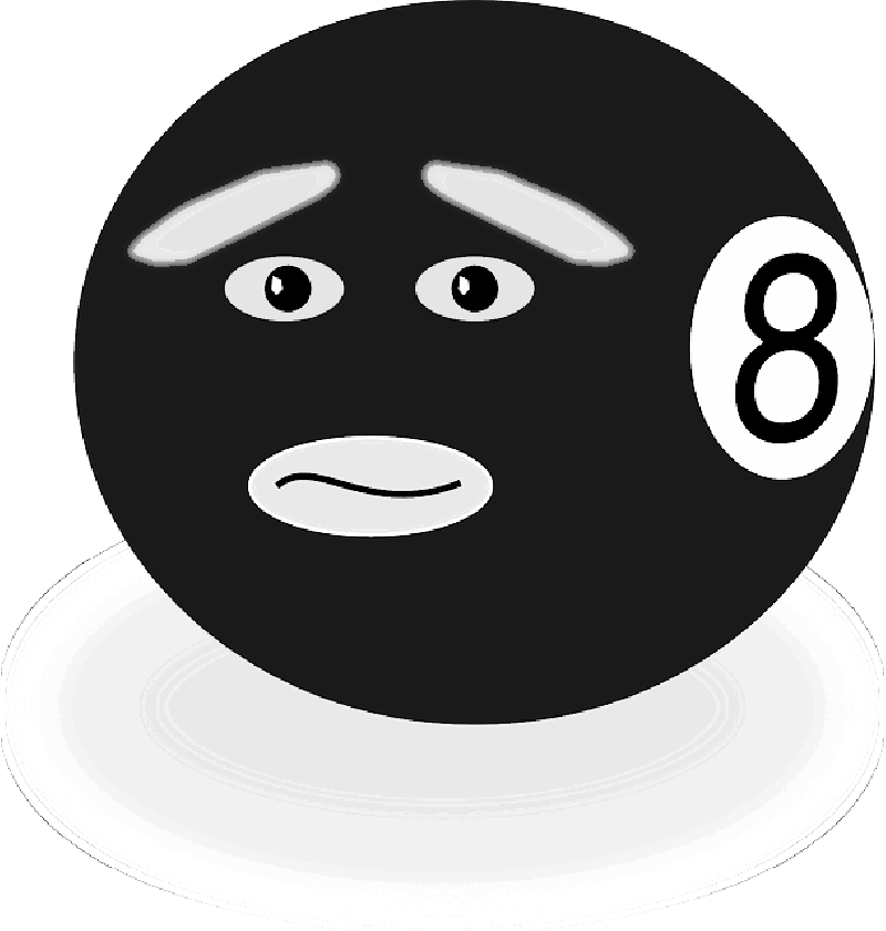 Billiard, Ball, Eight, Doubt, Face - Cue Sports (800x840), Png Download