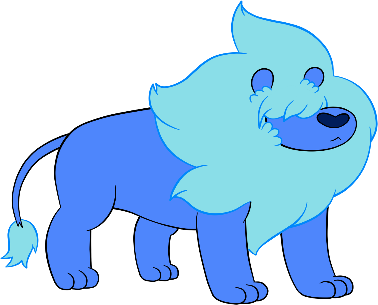 Amethyst And Lion Steven Universe (1398x1044), Png Download