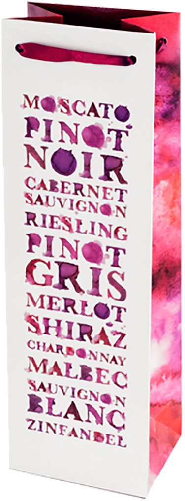 Wine Splash Bag - True Wine Splash Gift Bag (401x1024), Png Download