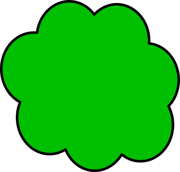 Lily Pad Clipart - Green Cloud Clipart (600x574), Png Download