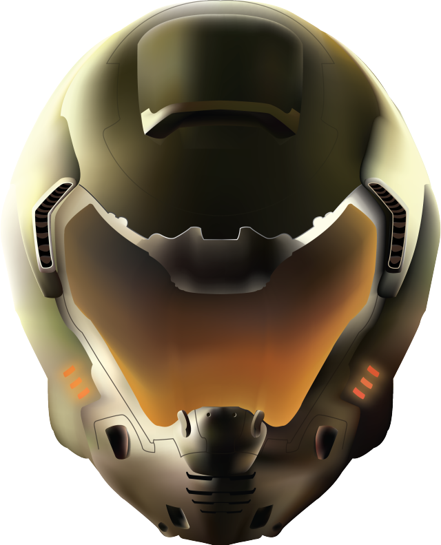 Black And White Library Doom Dump - Doom Slayer Helmet Png (640x791), Png Download