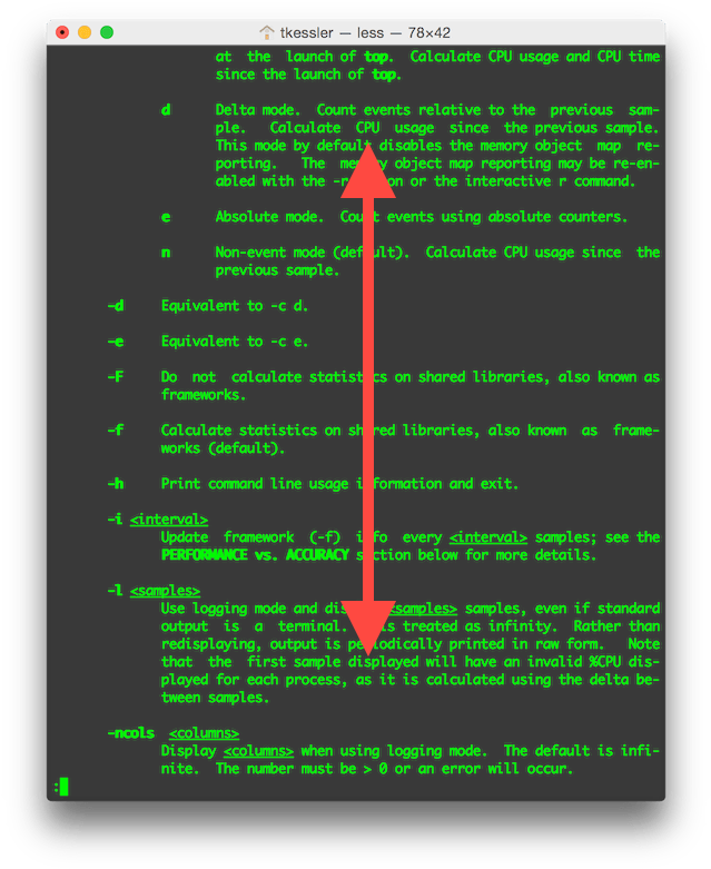 Scrolling In The Terminal In Os X Yosemite - Diagram (670x816), Png Download