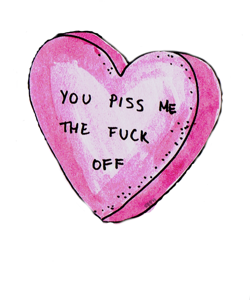 English Png Tumblr - Happy Valentine's Day Fucker (500x695), Png Download