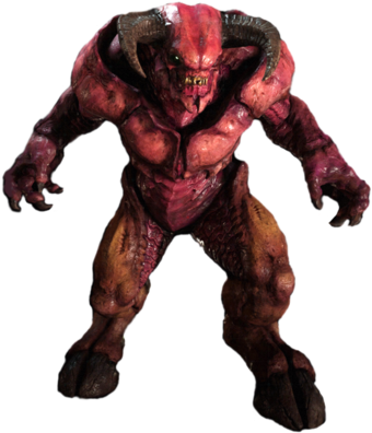 Baron Of Hell & Hell Knight - Doom Demon (350x403), Png Download