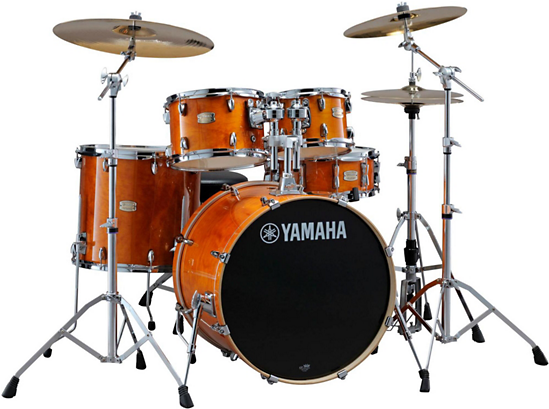 Stage Custom V2 5pc Drum Set Shell Pack Honey Amber - Yamaha Stage Custom Birch (548x576), Png Download