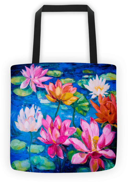 Lily Pad Tote Bag - Poster: Water Lily, 19x13in. (800x800), Png Download