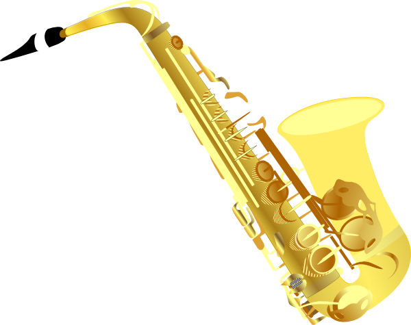 Saxophone Clip Art At Clker - Saxophone Clip Art Png (600x475), Png Download