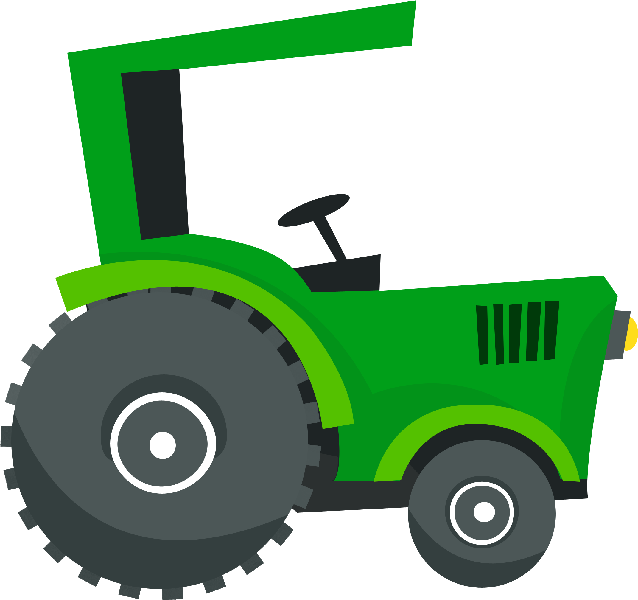 Picture Freeuse Farming Clipart Tractor - Trator Fazendinha Desenho Png (2460x2243), Png Download