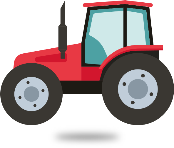 Farming - Tractor Trailer Vector (600x600), Png Download