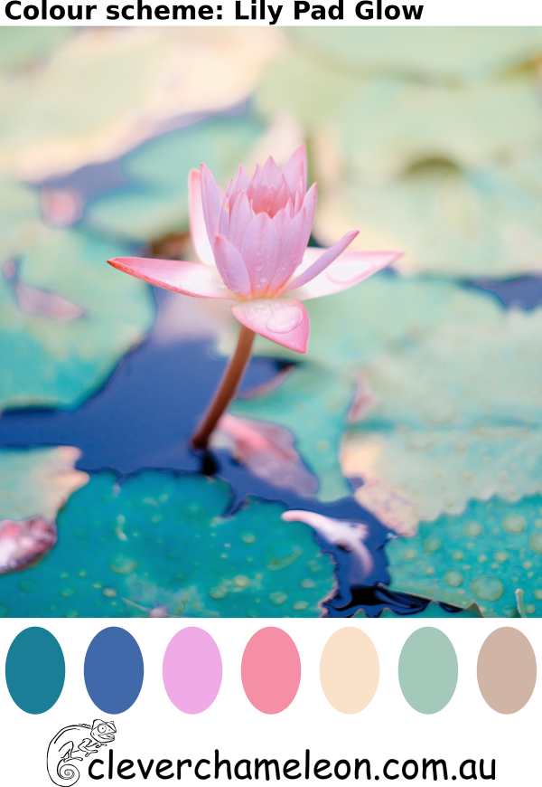 Lily Pad Glow Colour Scheme Palette - Scheme Colour Lily Water (600x870), Png Download