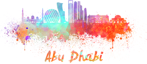 Bleed Area May Not Be Visible - Abu Dhabi Watercolor (600x393), Png Download