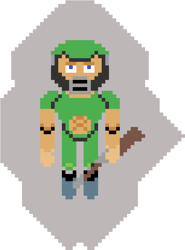 Doom Guy - Cartoon (1200x1200), Png Download