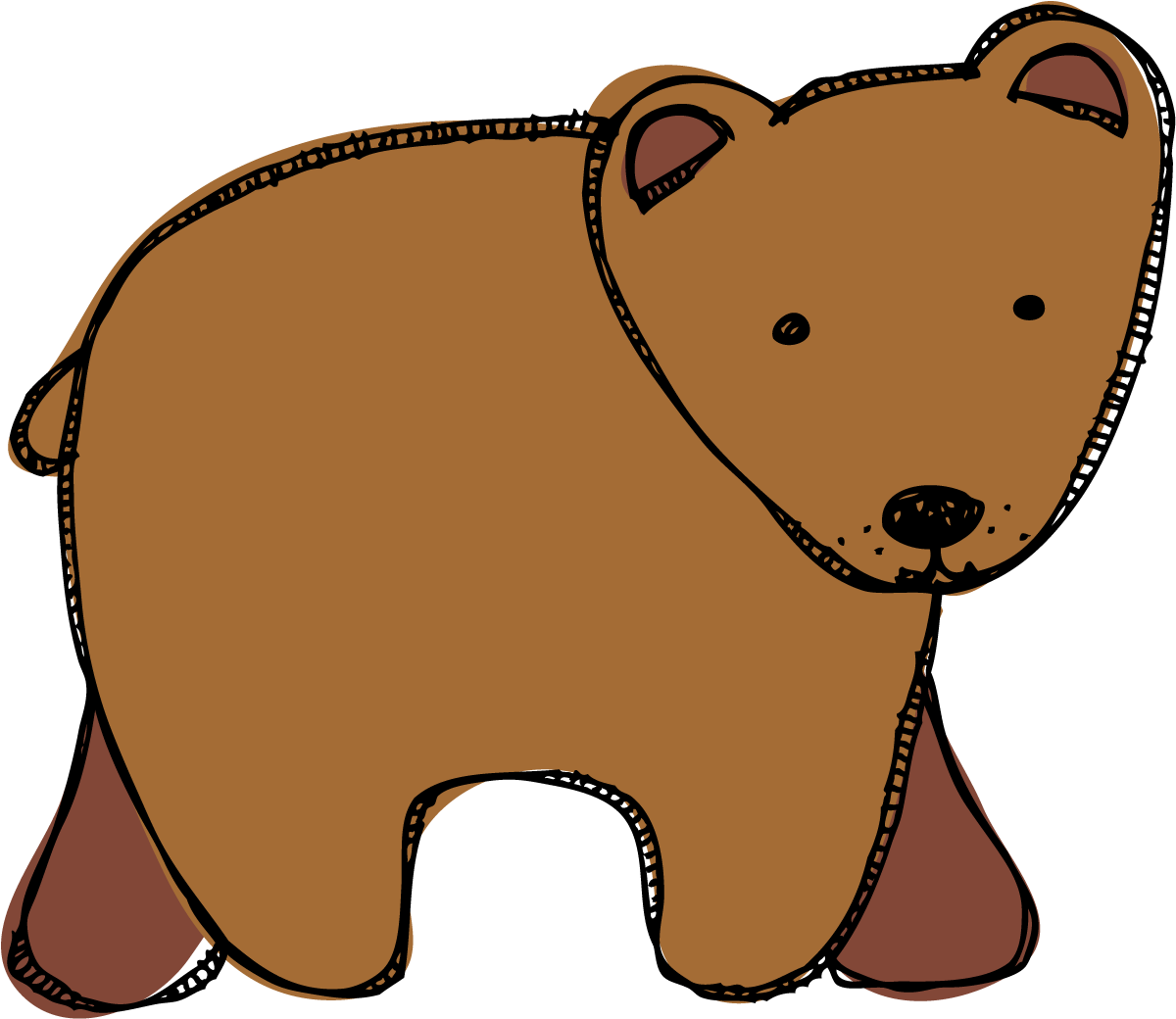 Brown Bear, Brown Bear Clipart - Brown Bear Brown Bear Clipart (1232x1075), Png Download