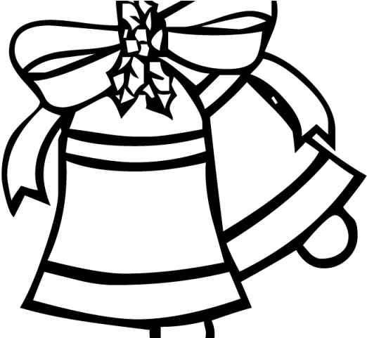 Christmas Bell Clipart Coloring - Simple Christmas Coloring Page (640x480), Png Download
