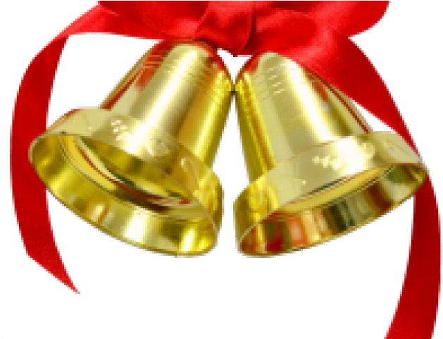 Christmas Bell Png Transparent Images - Roter Bogen Und Glocken Der Frohen Weihnachten Grußkarte (640x480), Png Download