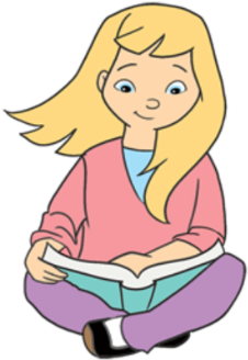 Smart Exchange - Girl Sitting Down Cartoon (420x420), Png Download