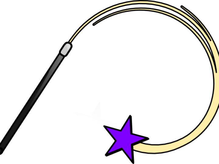 Magic Wand Cartoon Harry Potter (720x540), Png Download