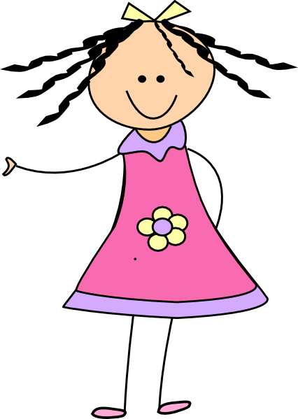 How To Set Use Little Girl Clipart (426x599), Png Download