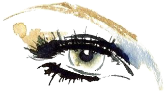 Black And White Illustrator Art Fashion Illustration - Eyes Png Drawing (564x564), Png Download