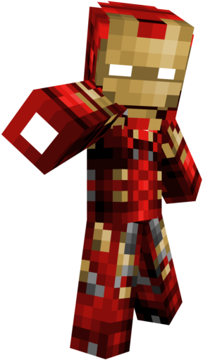 Ironman - Iron Man Minecraft Skin Png (640x640), Png Download