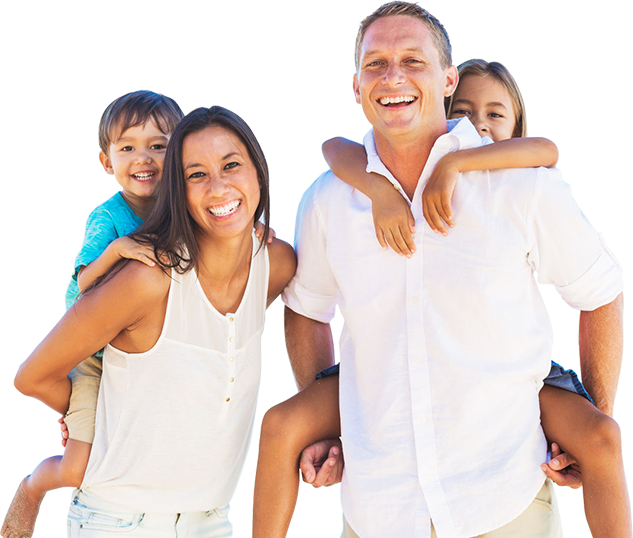 Call Now - Mixed Race Family At Beach (633x538), Png Download