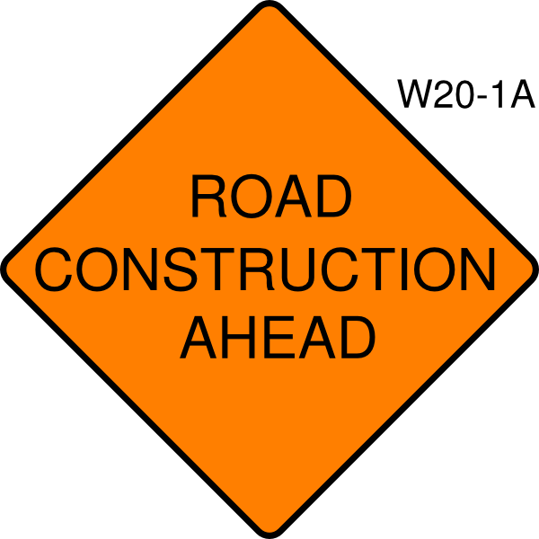 Slow Work Zone Ahead (600x600), Png Download