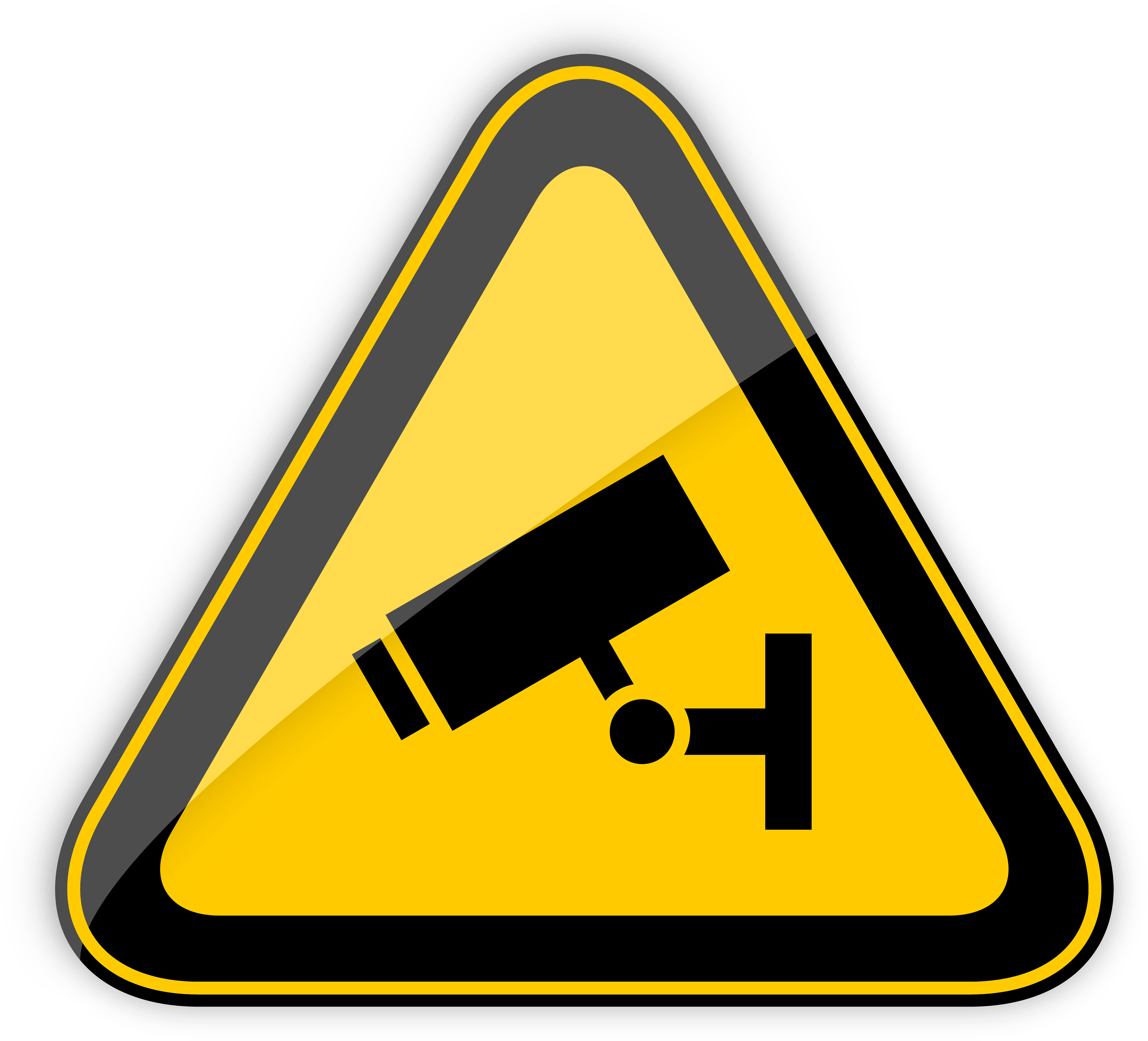 Cctv In Operation Warning Sign Png Clipart - Biohazard Sign Png (5000x4584), Png Download