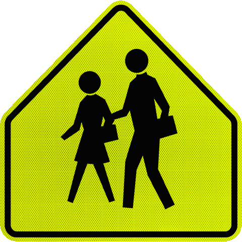 Pedestrian Crossing Sign Low Prices, Made In The Usa - School Sign (480x480), Png Download