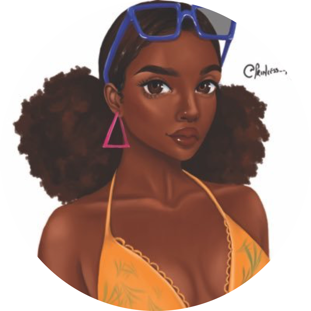 Png Transparent Stock Who Does She Look Like Art Soulful - Swag Afro Drawings Of Black Girls (1242x1242), Png Download