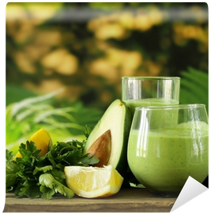 Natural Drink Smoothie With Avocado And Yogurt Wall - Avocado Fresh Juice (400x400), Png Download