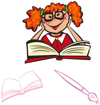 Girl Studying - Cute Studying Clip Art (353x500), Png Download