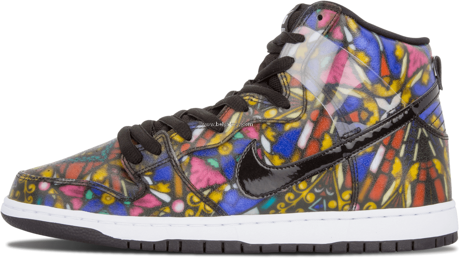 Buy Nike Dunk Hi Pro Sb Concepts Stained Glass - Nike Mens X Concepts Dunk Hi Pro Sb 'stained Glass' (2000x1200), Png Download