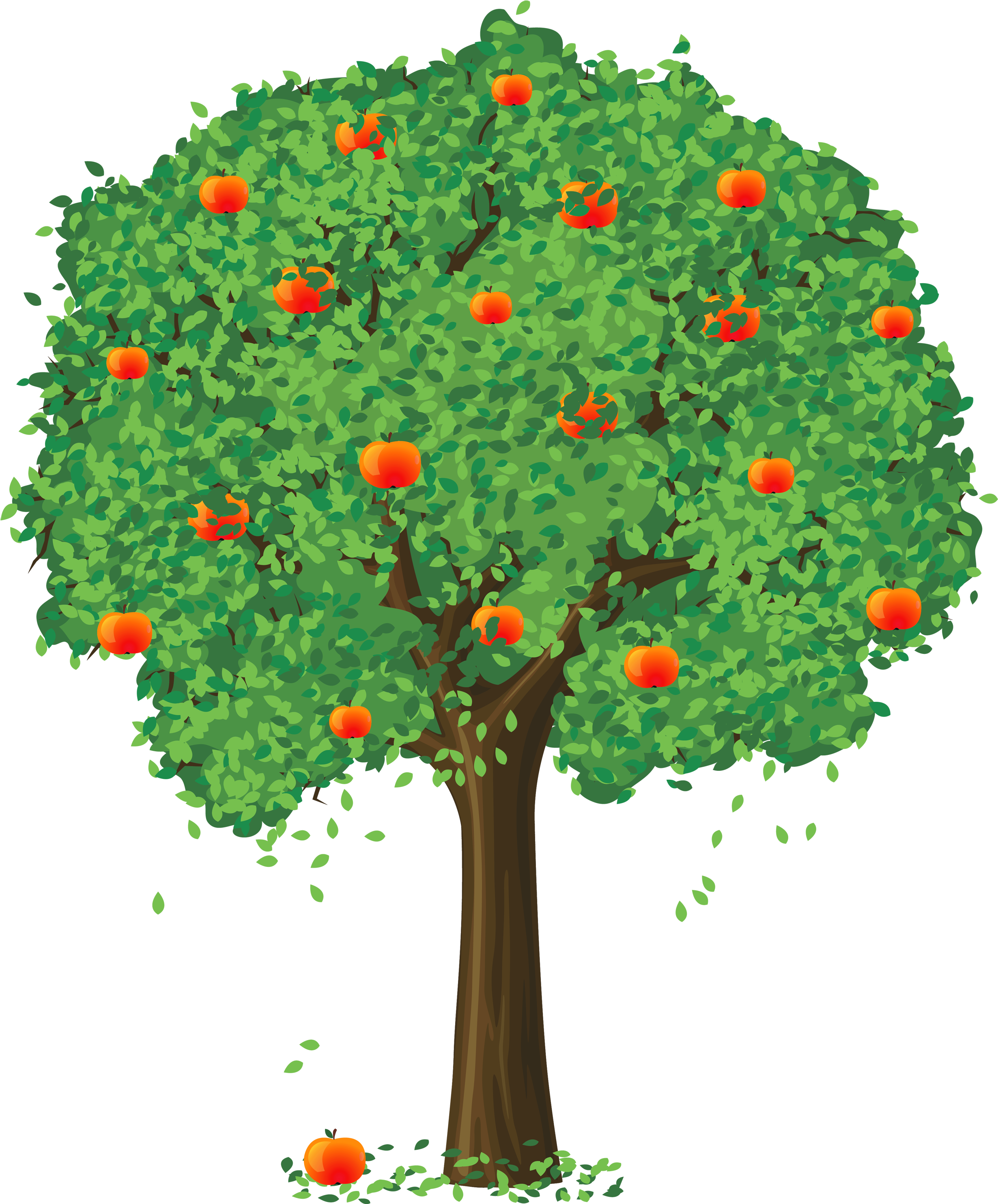 Clipart Trees Clipart Clipartix - Apple Tree Png (2500x2997), Png Download