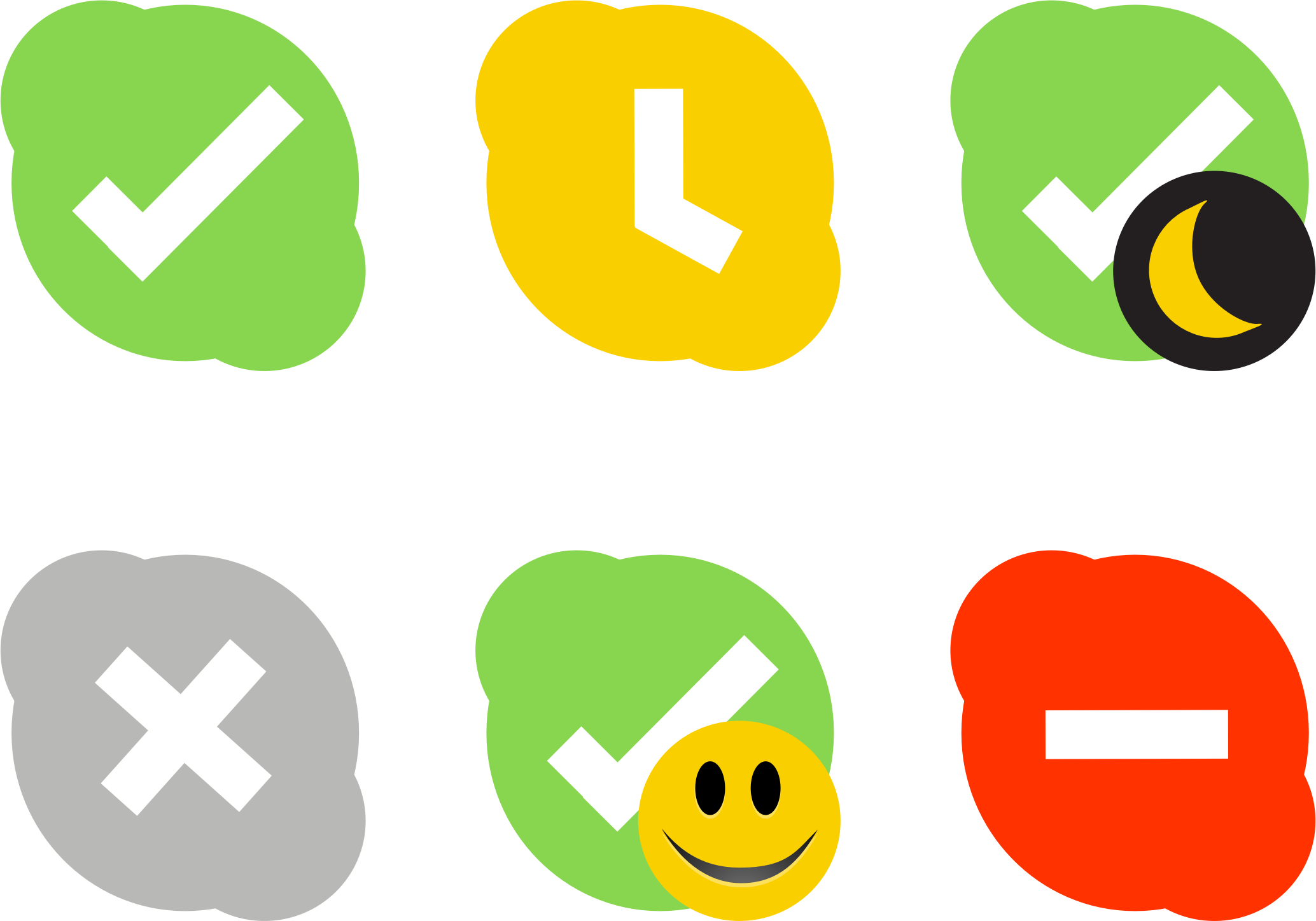 Skype Status Icons (2068x1447), Png Download