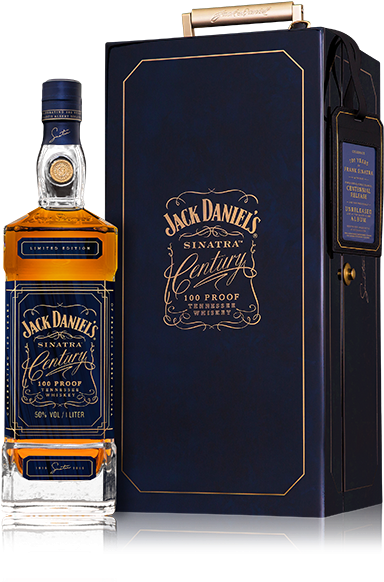 1 Litre Jack Daniel's Sinatra Century Whiskey - Jack Daniels Sinatra Century (500x617), Png Download