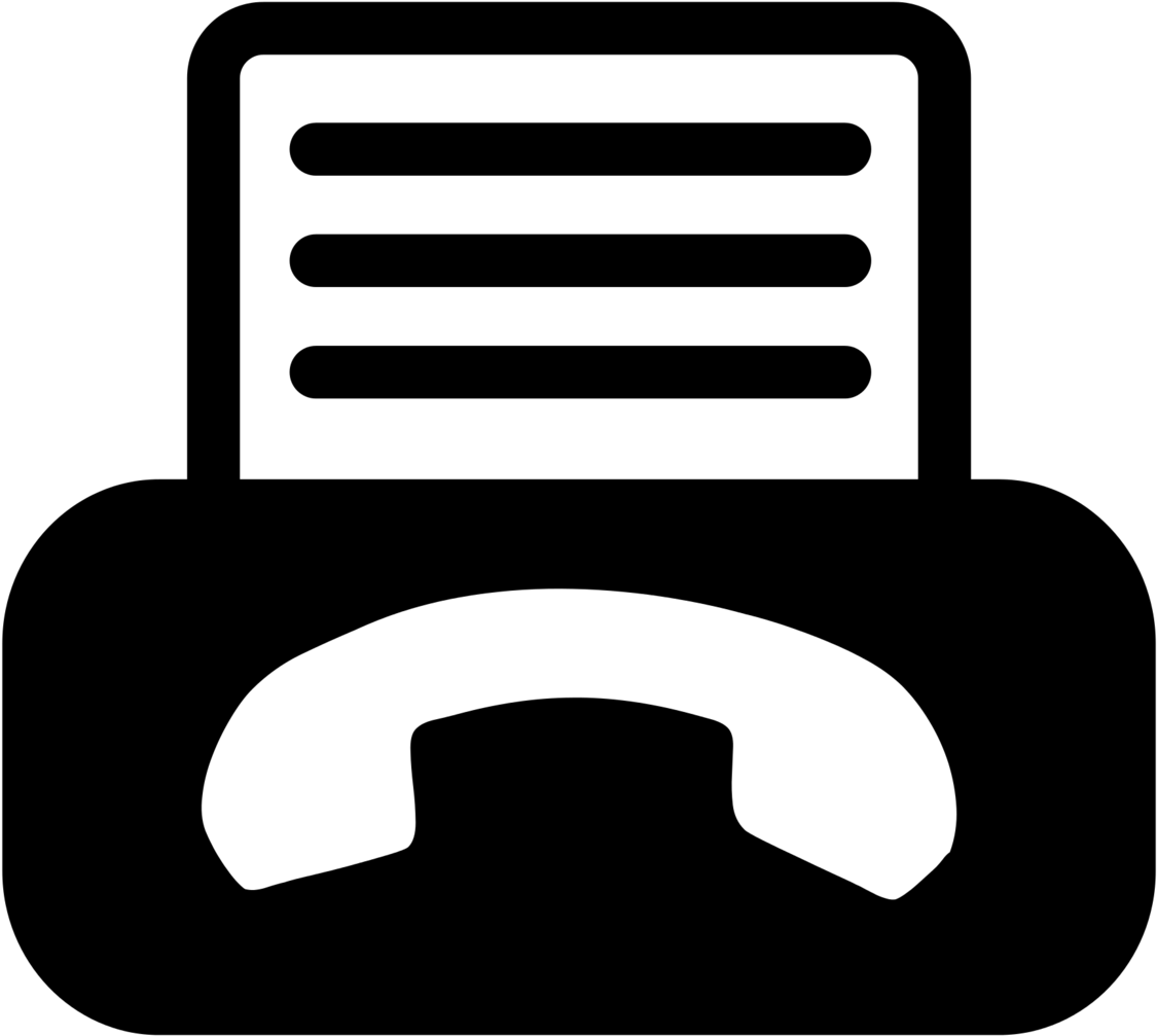 Phone - Fax Icon Png (1200x1200), Png Download