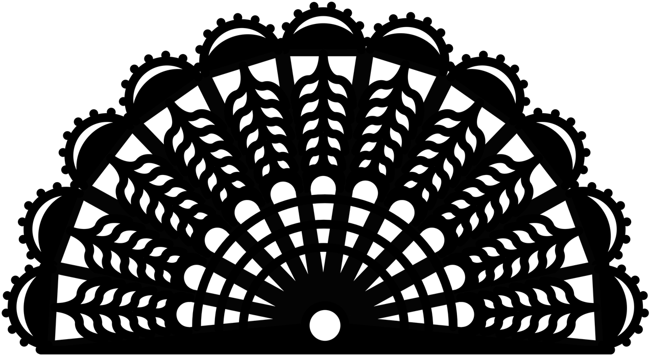 Lace Black Border - Quarter Past Six Clock (1280x700), Png Download