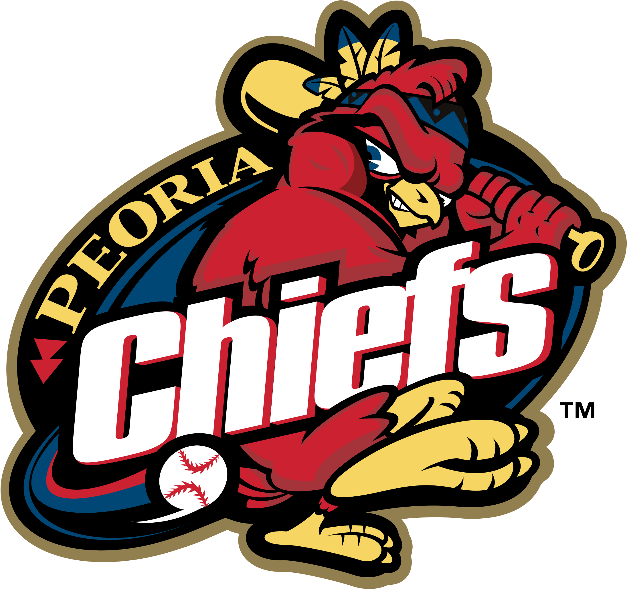 Peoria Chiefs Logo Png Transparent - Peoria Chiefs Old Logo (2400x2400), Png Download