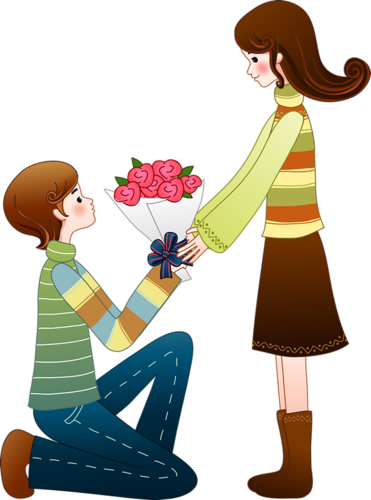 Sweet Valentine - Vector Romance Png (371x500), Png Download