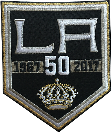 La Kings Logo - Los Angeles Kings 50th Anniversary Nhl Hockey Patch (500x667), Png Download