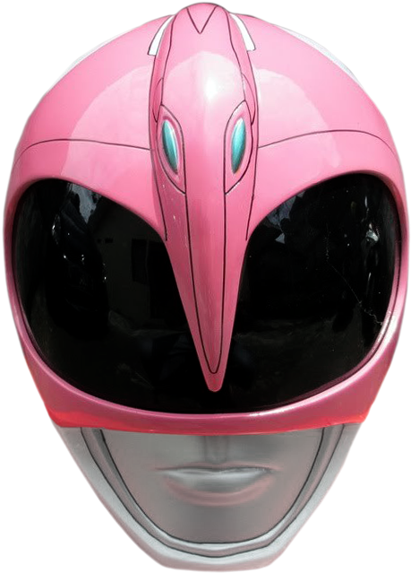 Mmpr Pink Ranger Helmet Render By Russjericho23 - Mighty Morphin Power Rangers Pink Ranger Helmet (492x658), Png Download