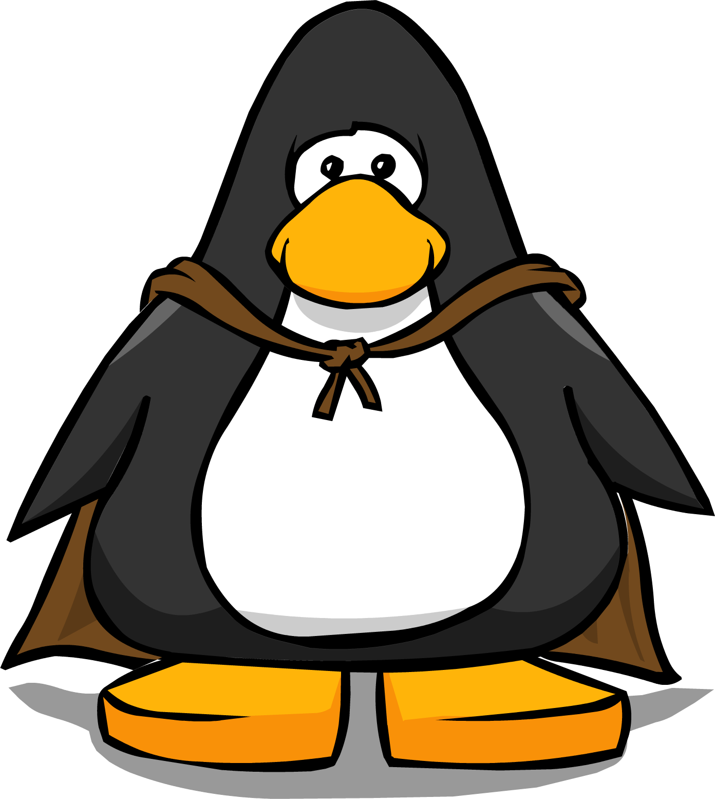 Brown Cape Player Card - Club Penguin With Bow Tie (1392x1554), Png Download