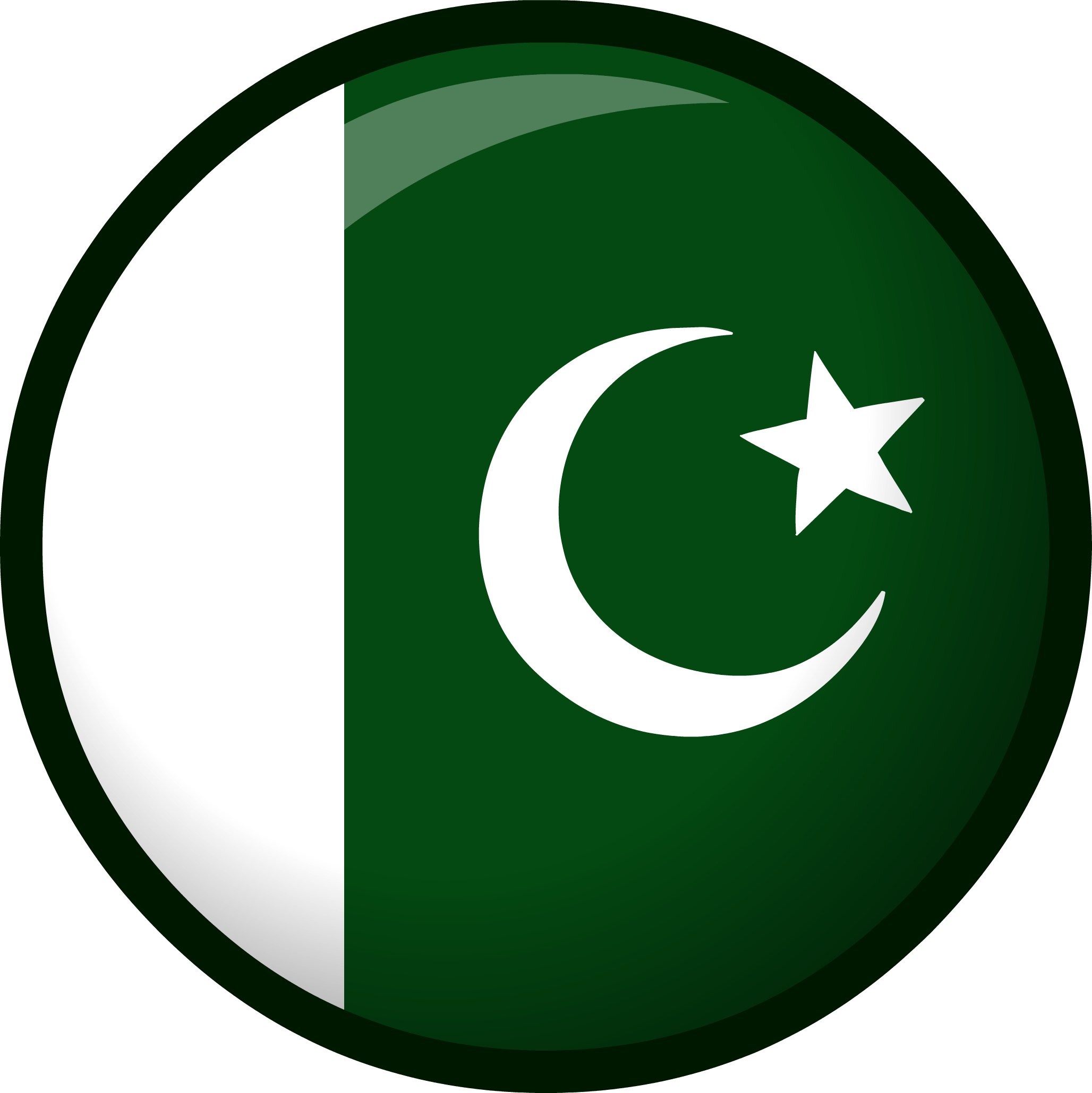 Clothing Icons 7185 - Pakistan Flag In Circle (2056x2060), Png Download