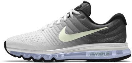 Nike Air Max 2017 Id Grey White Black Men's Shoes - Womens Nike Air Max 2017 Running Shoes White/atomic (500x500), Png Download