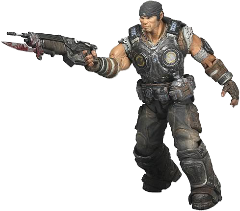 Megaman Transparent Png Sticker - Marcus Fenix Action Figure (500x500), Png Download